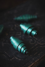 Load image into Gallery viewer, Handmade Leather Beads | Metallic Emerald