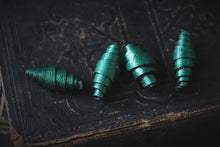 Load image into Gallery viewer, Handmade Leather Beads | Metallic Emerald