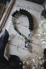 Load image into Gallery viewer, A Dark Tale | Green Witch | Graveyard Flowers. Beaded Charm Bracelet.