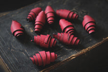 Load image into Gallery viewer, Handmade Leather Beads | Matte Burgundy