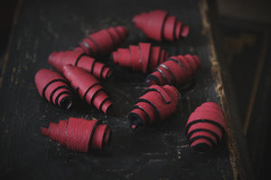 Handmade Leather Beads | Matte Burgundy