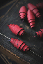 Load image into Gallery viewer, Handmade Leather Beads | Matte Burgundy