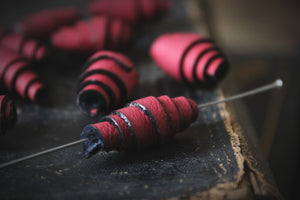 Handmade Leather Beads | Matte Burgundy