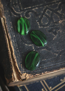 Acrylic Flat Cabochons | Marbled Green