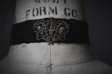 Load image into Gallery viewer, A Dark Tale | A Play of Hopes &amp; Fears. Vintage Ribbon Choker Necklace.