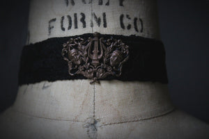 A Dark Tale | A Play of Hopes & Fears. Vintage Ribbon Choker Necklace.