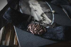 A Dark Tale | A Play of Hopes & Fears. Vintage Ribbon Choker Necklace.