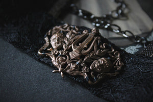 A Dark Tale | A Play of Hopes & Fears. Vintage Ribbon Choker Necklace.