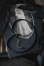 Load image into Gallery viewer, A Dark Tale | Loved Alone. Suede Lacing Choker Necklace.