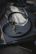 Load image into Gallery viewer, A Dark Tale | Loved Alone. Suede Lacing Choker Necklace.