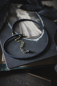 A Dark Tale | Loved Alone. Suede Lacing Choker Necklace.