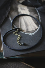 Load image into Gallery viewer, A Dark Tale | Loved Alone. Suede Lacing Choker Necklace.