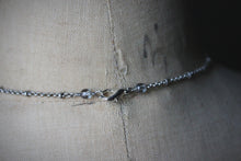 Load image into Gallery viewer, A Winter&#39;s Night |  Winter&#39;s Dram. Antiqued Silver &amp; Vintage Glass Necklace.