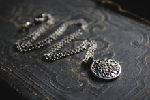 Load image into Gallery viewer, Cathedral. Antiqued Silver &amp; Gunmetal Pendant Necklace.