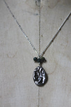 Load image into Gallery viewer, The Sacred Grove | Fern. Botanical Hand Forged Oxidized Fine Silver Pendant &amp; Sterling Necklace.