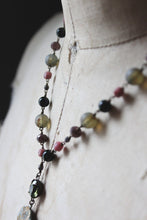 Load image into Gallery viewer, The Sacred Grove | Flourish. Beaded Antiqued Brass Tassel Necklace.