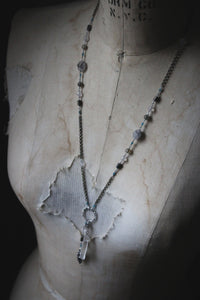 The Sacred Grove | Green Witch, Oddenvale. Antiqued Silver & Gemstone Necklace.