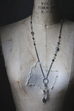 Load image into Gallery viewer, The Sacred Grove | Green Witch, Oddenvale. Antiqued Silver &amp; Gemstone Necklace.