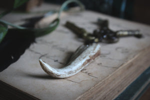 The Sacred Grove | The Gatekeeper, Stag. Woodland Naturally Shed Deer Antler Vintage Key Ring.