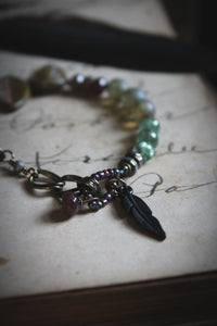 The Sacred Grove | Starling. Gemstone & Glass Beaded Charm Bracelet.