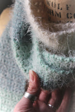 Load image into Gallery viewer, The Crystal Forest | Snow-laden. Hand Crocheted Fringe Scarf.