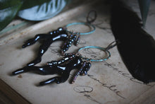 Load image into Gallery viewer, The Sacred Grove | Vespertine. Vintage Acrylic &amp; Glass Bead Earrings.