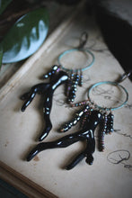 Load image into Gallery viewer, The Sacred Grove | Vespertine. Vintage Acrylic &amp; Glass Bead Earrings.