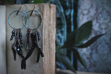 Load image into Gallery viewer, The Sacred Grove | Vespertine. Vintage Acrylic &amp; Glass Bead Earrings.