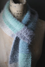 Load image into Gallery viewer, The Crystal Forest | Snow-laden. Hand Crocheted Fringe Scarf.