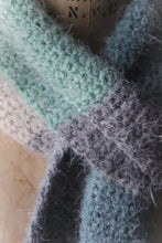 Load image into Gallery viewer, The Crystal Forest | Snow-laden. Hand Crocheted Fringe Scarf.