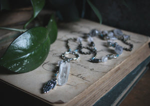 The Sacred Grove | Green Witch, Oddenvale. Antiqued Silver & Gemstone Necklace.