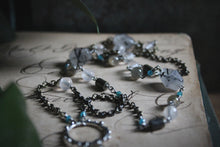 Load image into Gallery viewer, The Sacred Grove | Green Witch, Oddenvale. Antiqued Silver &amp; Gemstone Necklace.