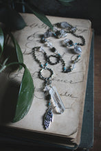 Load image into Gallery viewer, The Sacred Grove | Green Witch, Oddenvale. Antiqued Silver &amp; Gemstone Necklace.