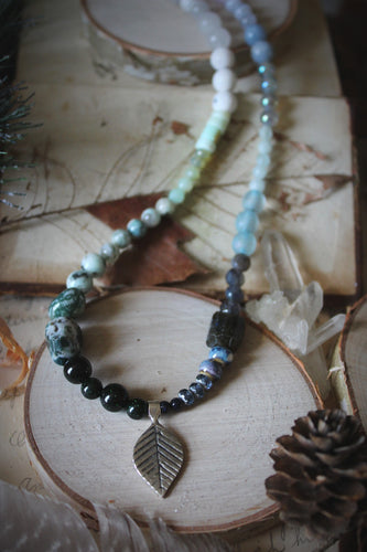 The Crystal Forest | Winter's Spell. Gradient Gemstone Necklace.