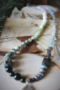 The Crystal Forest | Winter's Spell. Gradient Gemstone Necklace.