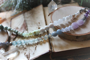 The Crystal Forest | Winter's Spell. Gradient Gemstone Necklace.