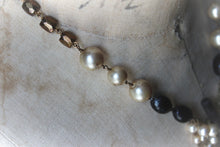 Load image into Gallery viewer, 13 House Theater | Violin Concerto. Storyteller Series. Vintage Violin Peg &amp; Faux Pearl Statement Necklace.
