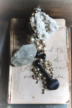Load image into Gallery viewer, 13 House Theater | Violin Concerto. Storyteller Series. Vintage Violin Peg &amp; Faux Pearl Statement Necklace.