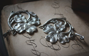 Clover. Botanical Focal Statement Earrings.