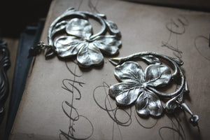 Clover. Botanical Focal Statement Earrings.