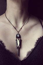 Load image into Gallery viewer, Erebus Holt | No.2. Storyteller Series. Antiqued Brass, Antique Nail &amp; Moonstone Necklace.