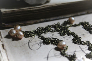 Nine Daughters  |  Kólga. Freshwater Pearl & Crystal Headchain.