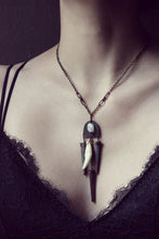 Load image into Gallery viewer, Erebus Holt | No.2. Storyteller Series. Antiqued Brass, Antique Nail &amp; Moonstone Necklace.