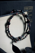 Load image into Gallery viewer, Magick Mirror. Hand-strung Ceramic &amp; Glass Beaded Coil Bracelet.