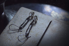 Load image into Gallery viewer, The Night Sky Collection | North Star. LAST PAIR. Vintage Gold Star Acrylic &amp; Gunmetal Earrings.