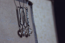 Load image into Gallery viewer, The Night Sky Collection | North Star. LAST PAIR. Vintage Gold Star Acrylic &amp; Gunmetal Earrings.