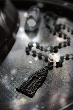 Load image into Gallery viewer, Temple of the Longest Night. Storyteller Series. Artisan Pewter &amp; Aquamarine Necklace.