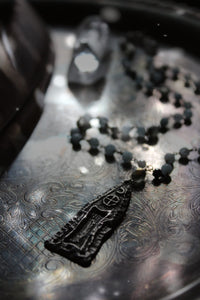 Temple of the Longest Night. Storyteller Series. Artisan Pewter & Aquamarine Necklace.