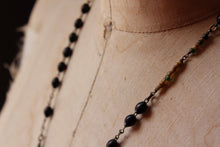 Load image into Gallery viewer, The Harpy. Storyteller Series. Antiqued Brass Cast Talon, Wood Bead &amp; Gemstone Necklace.