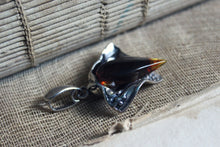 Load image into Gallery viewer, Vintage Sterling Silver &amp; Amber Pendant.